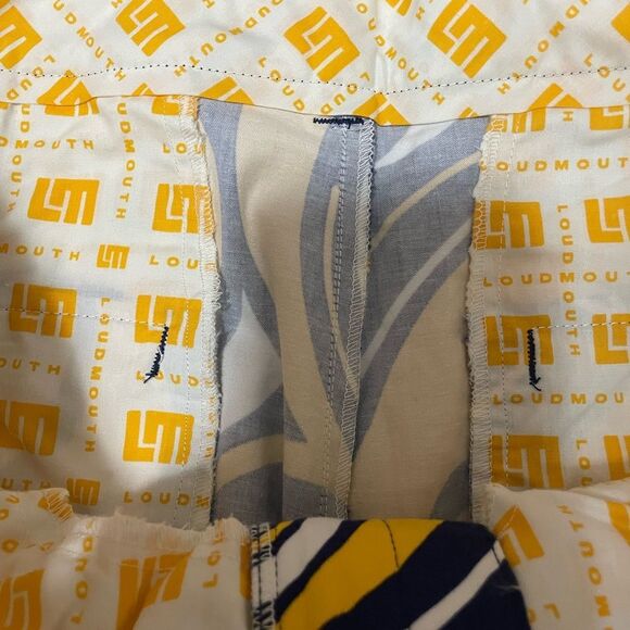 Loudmouth Golf Men’s Shorts Discontinued Size 36 Blue & Gold Splash - Picture 4 of 7